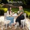 Best Choice Products Set of 2 Indoor/Outdoor Aluminum Woven Side Dining Chairs w/ All-Weather Rope